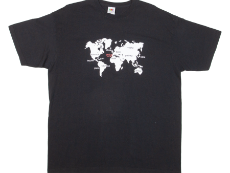 Alcohol Map Mens T-Shirt Black L For Discount