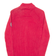 TOMMY HILFIGER Womens Cardigan Red High Neck Tight Knit XS Sale