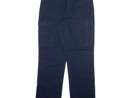 CARHARTT Cargo Mens Trousers Blue Relaxed Straight W33 L30 Sale