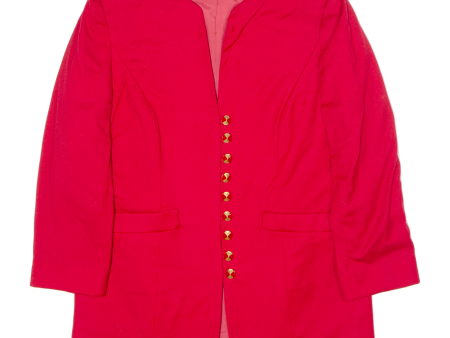 Womens Blazer Jacket Red 90s L Online Hot Sale