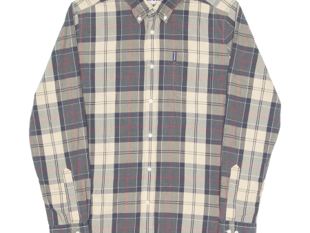 BARBOUR Tailored Fit Mens Shirt Beige Check Long Sleeve M on Sale