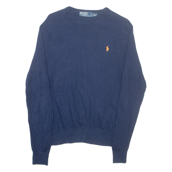 POLO RALPH LAUREN Mens Jumper Blue Tight Knit S Sale