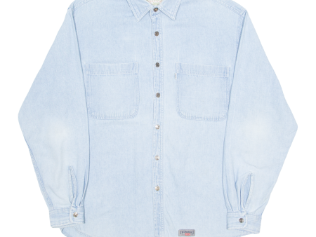 LEVI S Mens Denim Shirt Blue Long Sleeve M on Sale