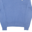 POLO RALPH LAUREN Mens Jumper Blue V-Neck Tight Knit XS Hot on Sale