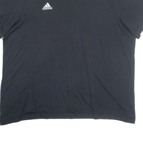 ADIDAS Womens T-Shirt Black V-Neck 3XL For Cheap