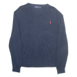 POLO RALPH LAUREN Mens Jumper Blue Tight Knit L For Sale