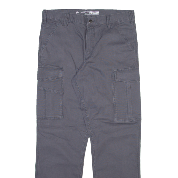 CARHARTT Cargo Mens Trousers Grey Relaxed Straight W33 L32 Online