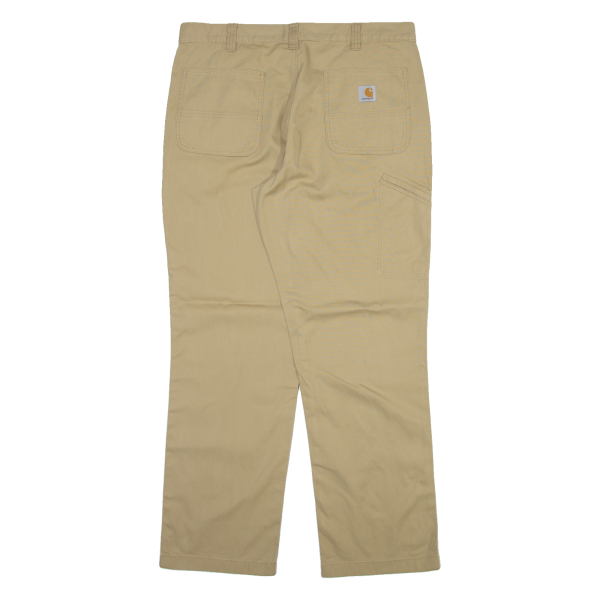 CARHARTT Mens Trousers Beige Relaxed Straight W38 L32 on Sale