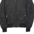 ALPHA INDUSTRIES Mens Bomber Jacket Black Nylon S Online now