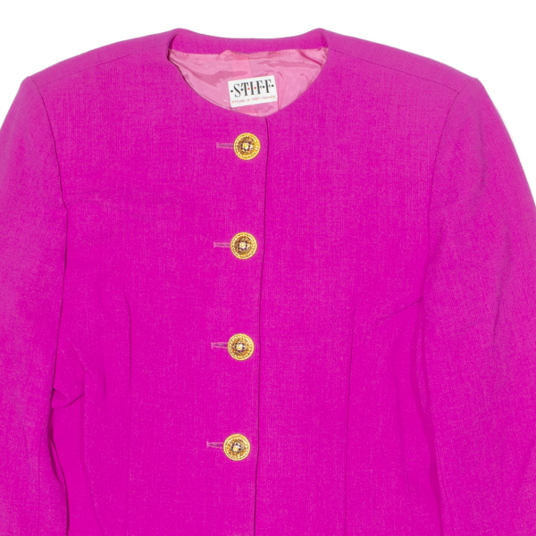 STIFF Womens Blazer Jacket Pink Wool 80s UK 10 Online