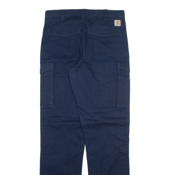 CARHARTT Cargo Mens Trousers Blue Relaxed Straight W32 L36 Sale