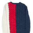 TOMMY HILFIGER Regular Fit Mens Heavy Knit Jumper Blue Cable Knit M Online now