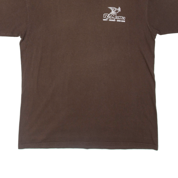 ANVIL Mens T-Shirt Brown L For Sale