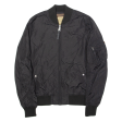 ALPHA INDUSTRIES Mens Bomber Jacket Black Nylon S Online now