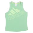 ADIDAS Girls Vest Green Sleeveless 14Y For Discount