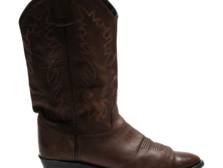 Cowboy Boots Brown Leather Womens UK 4 Online Sale