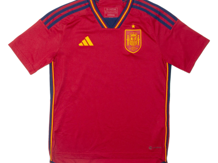 ADIDAS Spain Boys Football Shirt T-Shirt Red 13-14Y Online Hot Sale