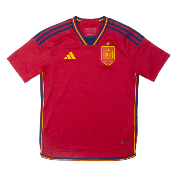 ADIDAS Spain Boys Football Shirt T-Shirt Red 13-14Y Online Hot Sale