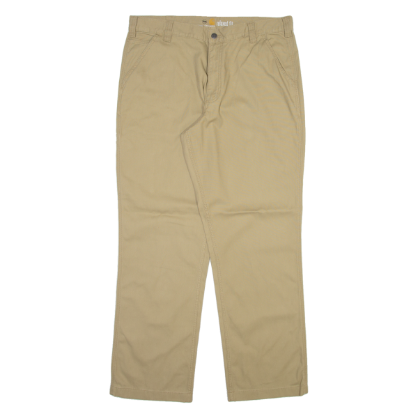 CARHARTT Mens Trousers Beige Relaxed Straight W38 L32 on Sale