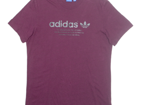 ADIDAS Mens T-Shirt Maroon L Hot on Sale