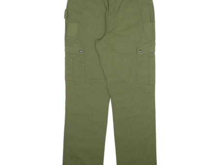 CARHARTT Carpenter Workwear Mens Trousers Green Relaxed Straight W34 L32 For Discount