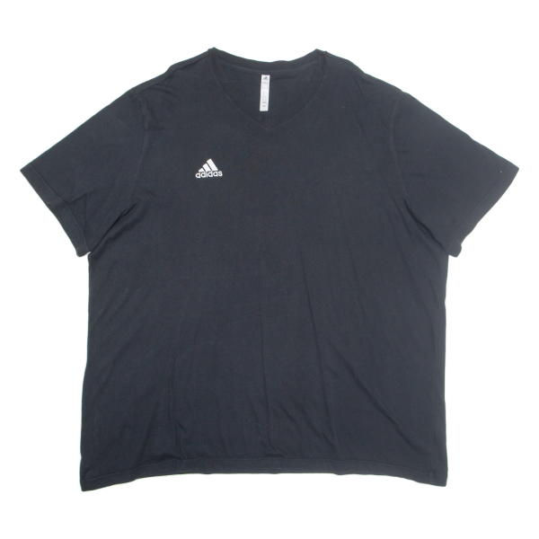 ADIDAS Womens T-Shirt Black V-Neck 3XL For Cheap