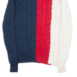 TOMMY HILFIGER Regular Fit Mens Heavy Knit Jumper Blue Cable Knit M Online now