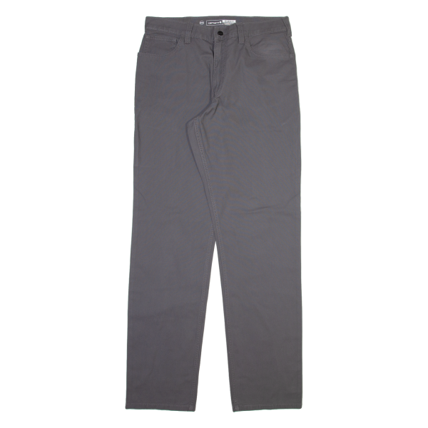 CARHARTT Mens Trousers Grey Relaxed Straight W34 L36 Hot on Sale