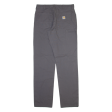 CARHARTT Mens Trousers Grey Relaxed Straight W34 L36 Hot on Sale