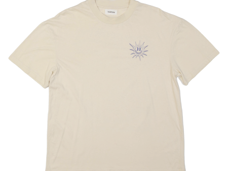 YOURTURN Smiley Sun Womens T-Shirt Cream L Cheap