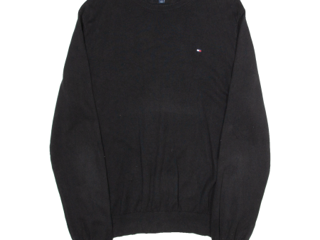 TOMMY HILFIGER Mens Jumper Black Tight Knit L For Sale