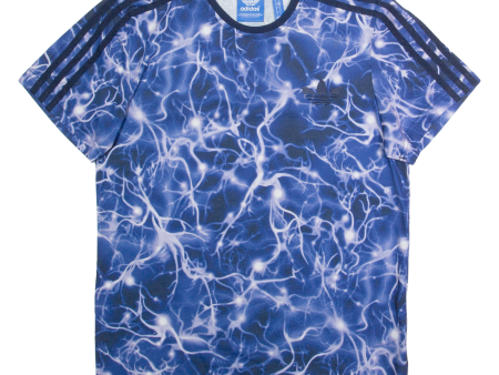 ADIDAS Mens T-Shirt Blue S Fashion