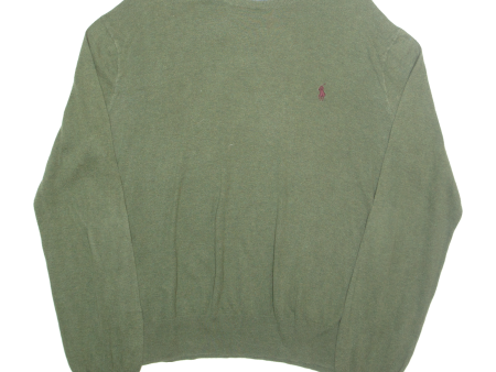 POLO RALPH LAUREN Mens Jumper Green Tight Knit M Online Hot Sale