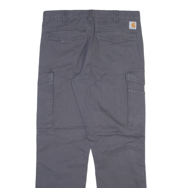 CARHARTT Cargo Mens Trousers Grey Relaxed Straight W33 L32 Online