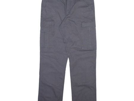 CARHARTT Cargo Mens Trousers Grey Relaxed Straight W33 L32 Online