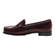 BASS Loafer Shoes Maroon Leather Womens UK 5.5 For Cheap