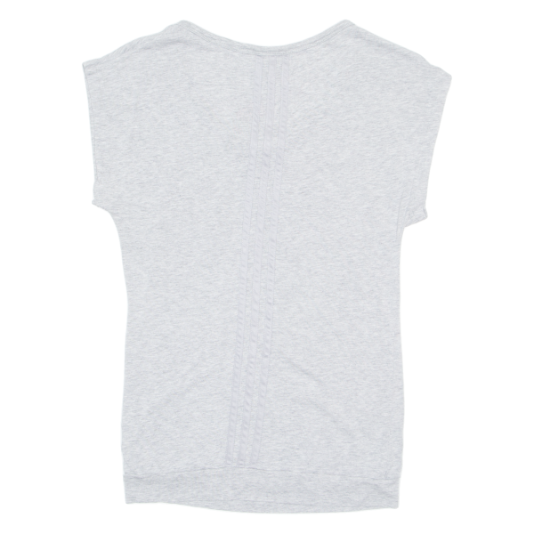 ADIDAS Drawstrings Womens T-Shirt Grey UK 8 Discount