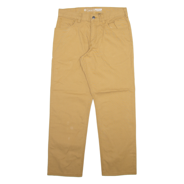 CARHARTT Mens Trousers Beige Relaxed Straight W32 L30 Fashion