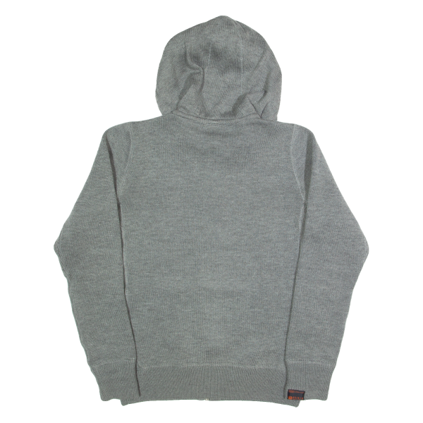 YES OR NO Mens Track Jacket Grey Knit Hooded M Supply