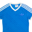 ADIDAS Womens T-Shirt Blue V-Neck UK 12 Discount