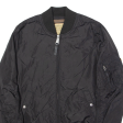 ALPHA INDUSTRIES Mens Bomber Jacket Black Nylon S Online now