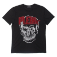 ALEX PLEIN Bejewelled Skull Womens Band T-Shirt Black M Discount