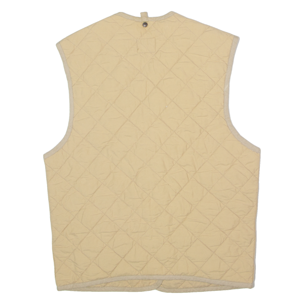 LEVI S Womens Quilted Gilet Beige 90s Diamond M Discount