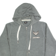 YES OR NO Mens Track Jacket Grey Knit Hooded M Supply