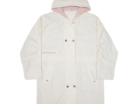 Womens Overcoat Coat White Hooded L For Sale