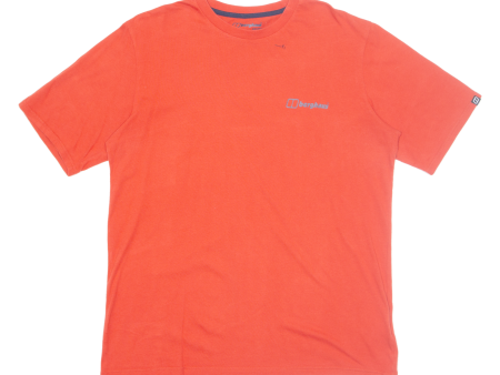 BERGHAUS Mens T-Shirt Orange XL Hot on Sale