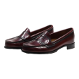 BASS Loafer Shoes Maroon Leather Womens UK 5.5 For Cheap