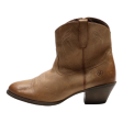 ARIAT Ankle Cowboy Boots Beige Leather Womens UK 6.5 Sale