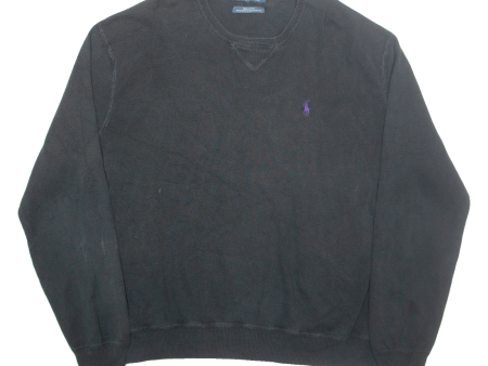 POLO RALPH LAUREN Mens Jumper Black Tight Knit L Online now