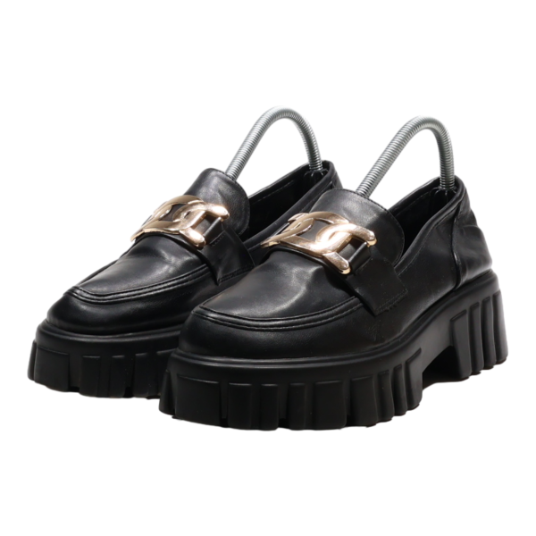 AZALEA WANG Loafers Platform Shoes Black Synthetic Womens UK 8 Sale